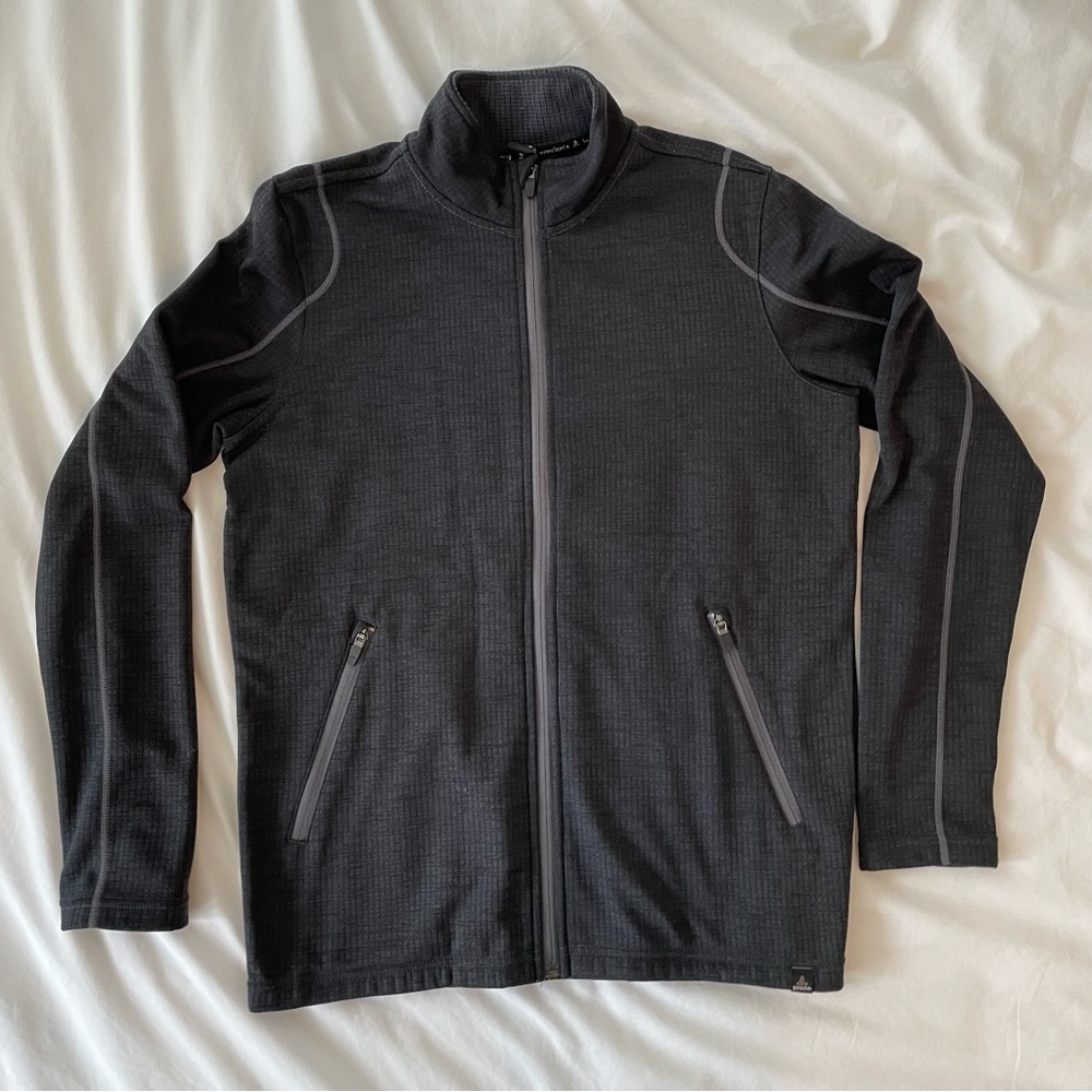 Prana Gavin Black/Gray Jacket - Full Zip - Small